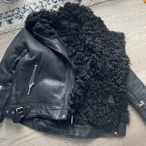 Black Shearling Jacket J Lindeberg - Picture 3 of 3